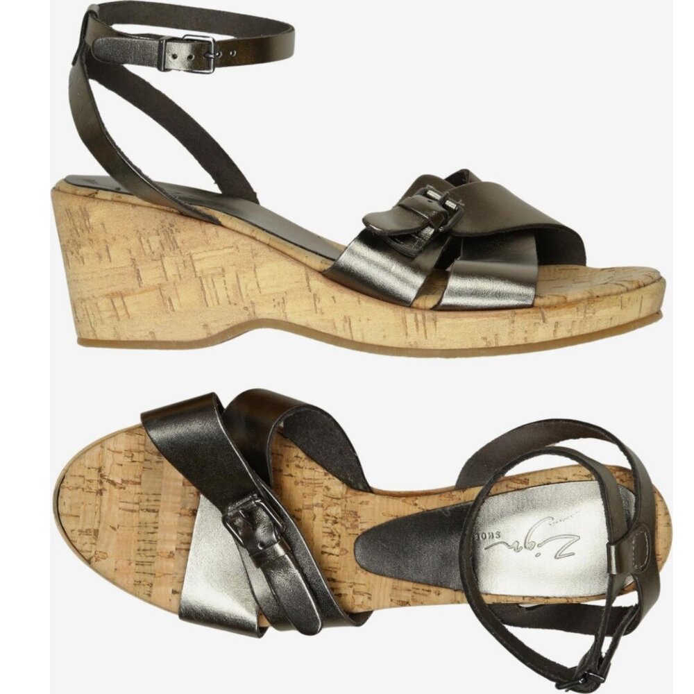 Young Spirit, Metallic Platform Sandals | Made in Germany | Size 40 (US 9-9.5)